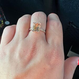 Effy Morganite & Diamond Rose Gold Ring